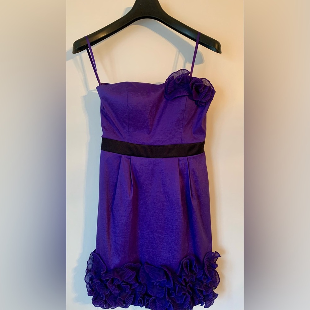 Elegant Purple Mini night Dress